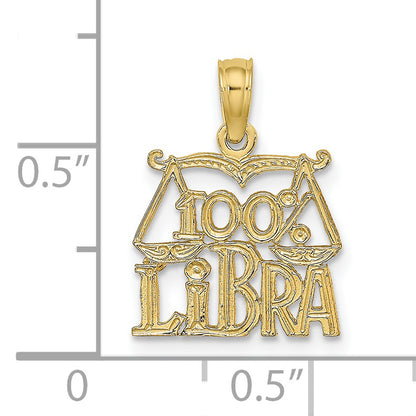 10K Yellow Gold 10K 100% Libra Zodiac Charm