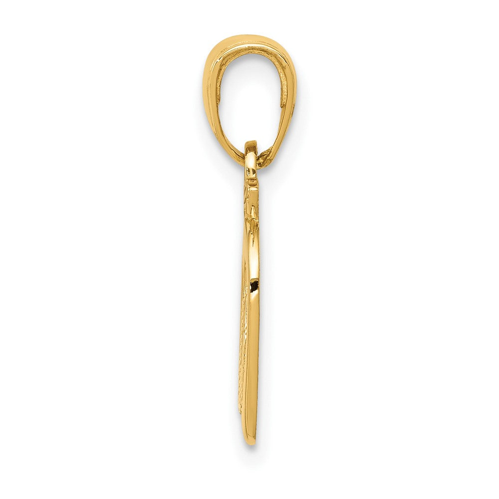 10K Yellow Gold 10K New York Skyline In Apple Pendant