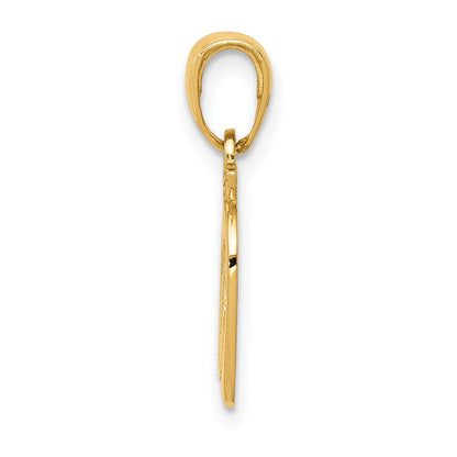 10K Yellow Gold 10K New York Skyline In Apple Pendant