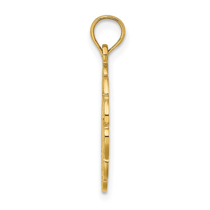 10K Yellow Gold 10K Cut-Out Jumping Dolphins Pendant