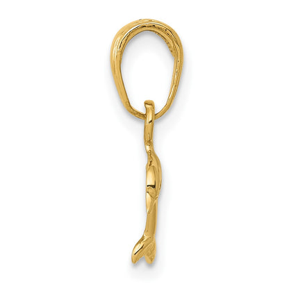 10K Yellow Gold 10K Mini Dolphin Pendant