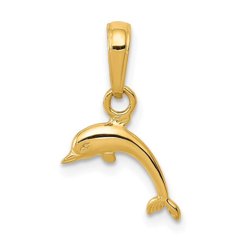 10K Yellow Gold 10K Mini Dolphin Pendant