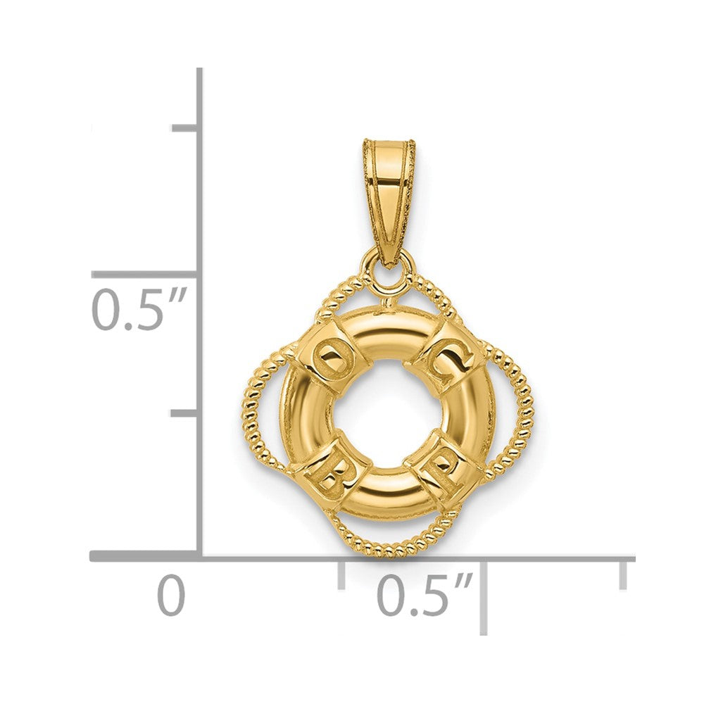 10K Yellow Gold 10K Life Preserver Charm