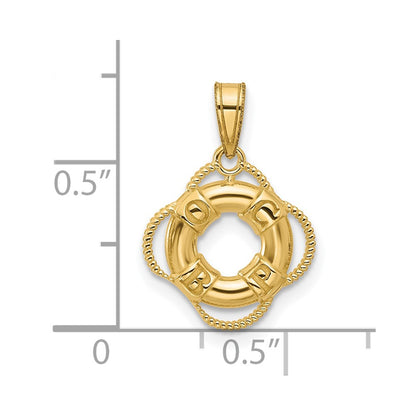 10K Yellow Gold 10K Life Preserver Charm