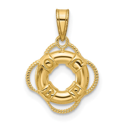 10K Yellow Gold 10K Life Preserver Charm