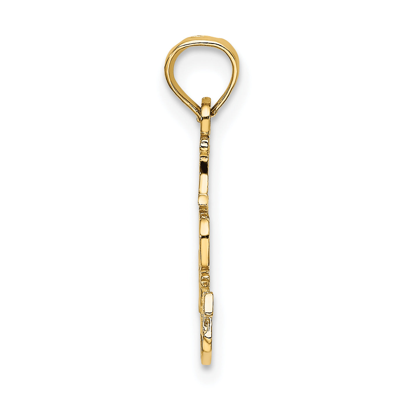 10K Yellow Gold 10K I Do Nails Charm