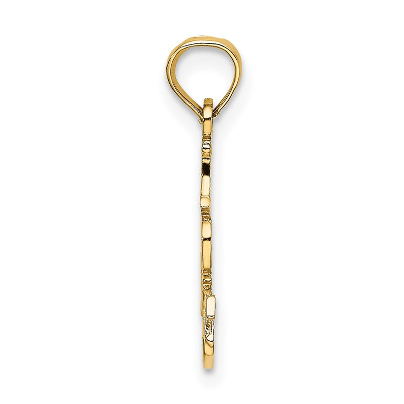 10K Yellow Gold 10K I Do Nails Charm
