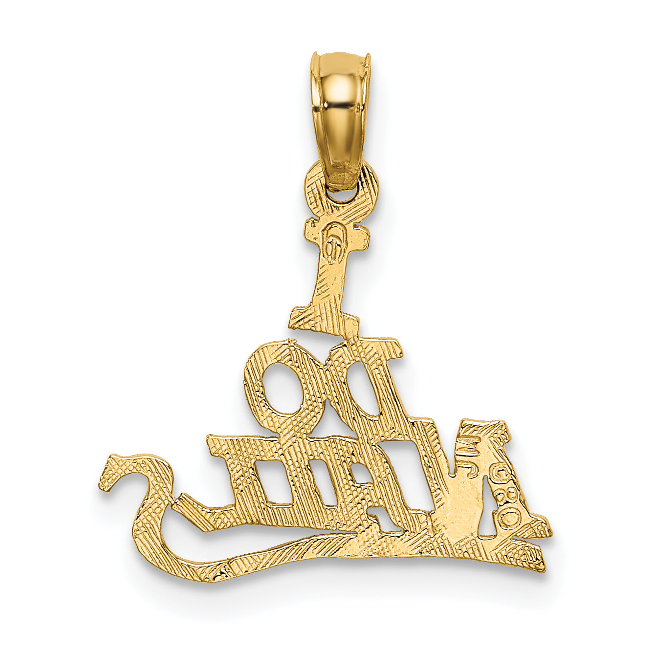 10K Yellow Gold 10K I Do Nails Charm