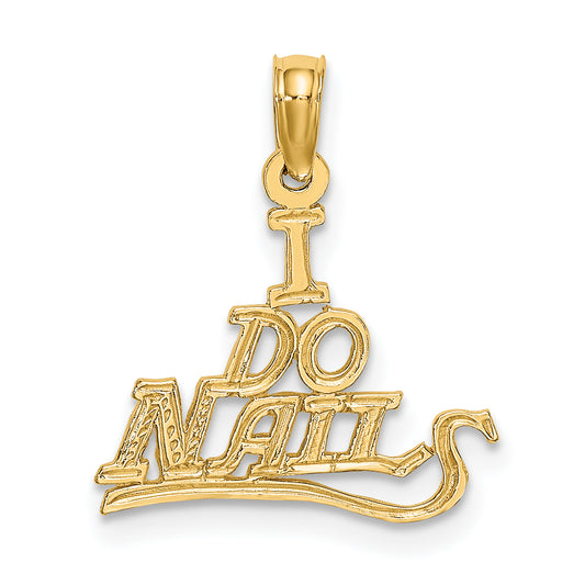 10K Yellow Gold 10K I Do Nails Charm