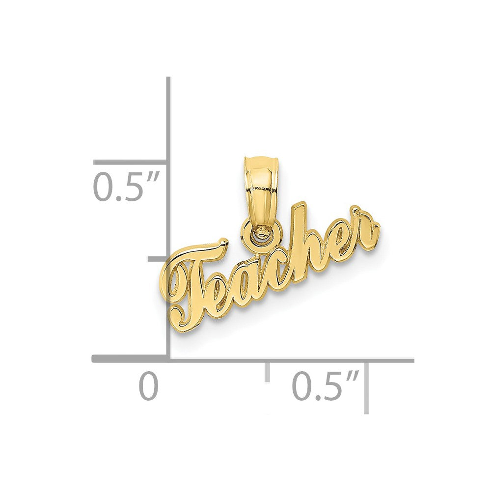 10K Yellow Gold Teacher Charm