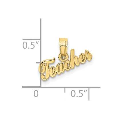 10K Yellow Gold Teacher Charm