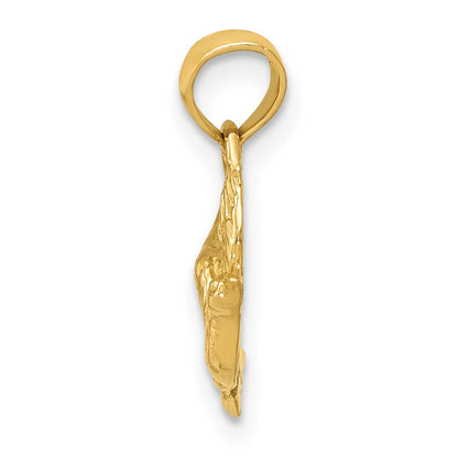 10K Yellow Gold 10K Flying Dove Pendant