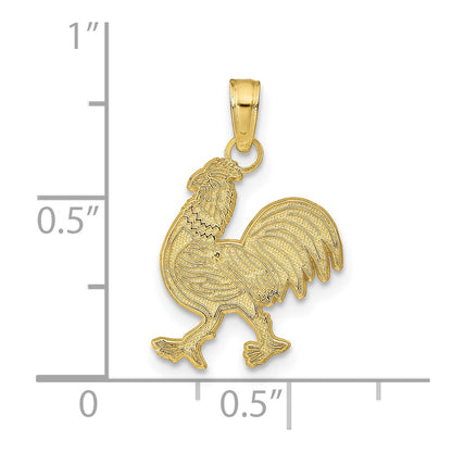 10K Yellow Gold 10K Rooster Pendant