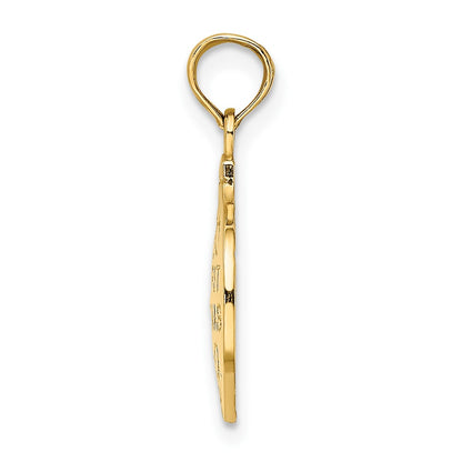 10K Yellow Gold 10K Our First Christmas Ornament Pendant