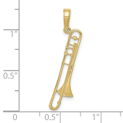 10K Yellow Gold 10K Trombone Pendant