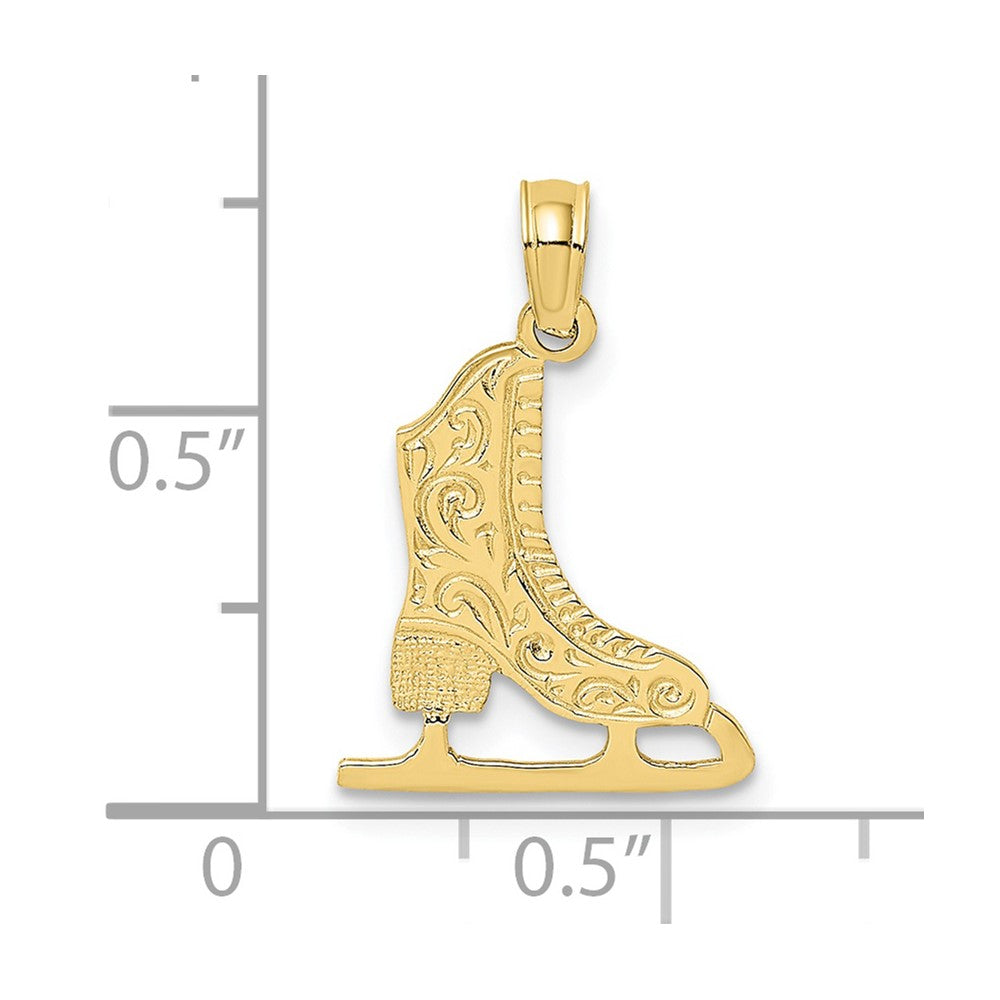 10K Yellow Gold 10K Ice Skate Charm