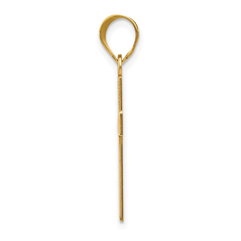 10K Yellow Gold 10K Small Satin Cross Pendant
