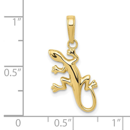 10K Yellow Gold Gecko Pendant