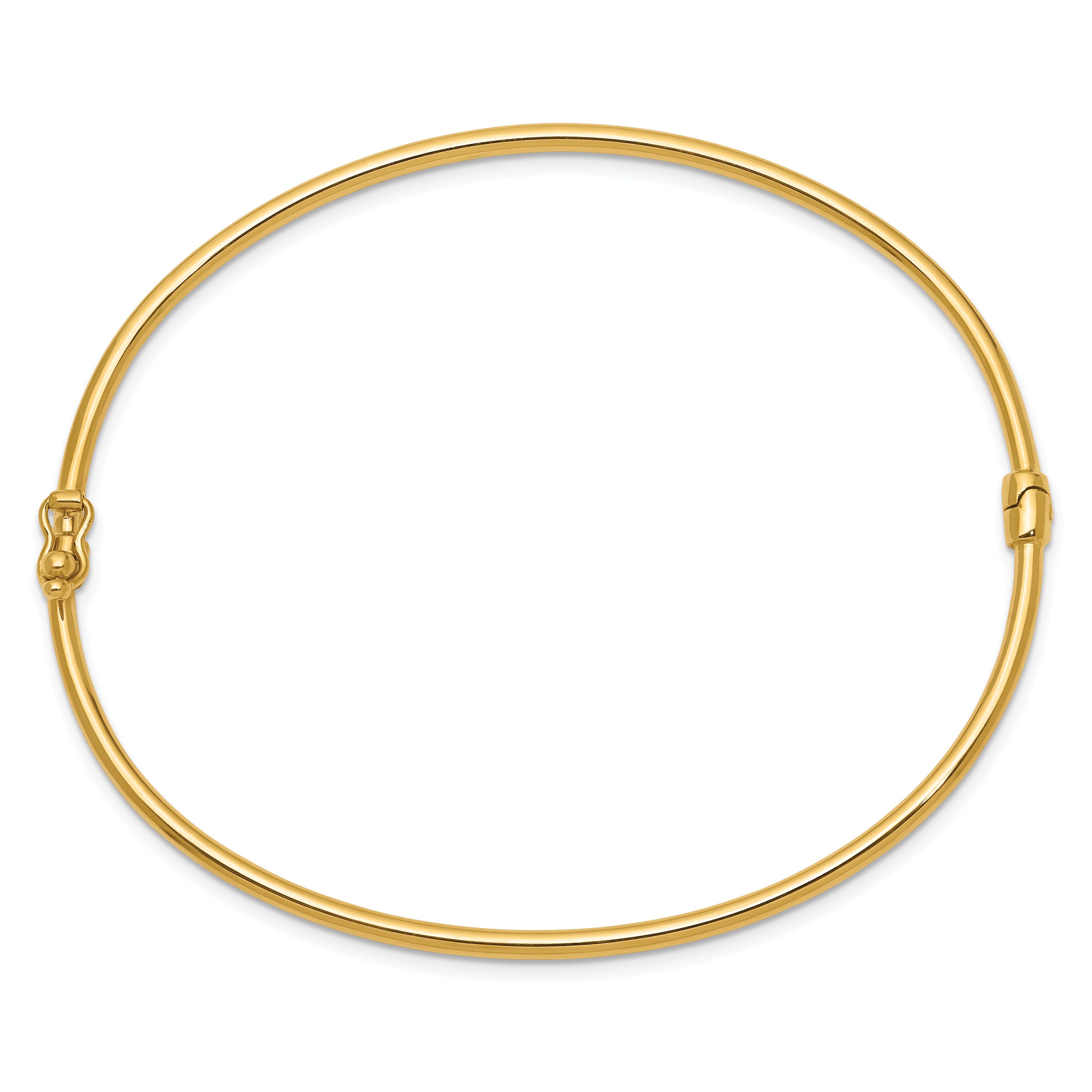 10K Yellow Gold Hinged Bangle Bracelet