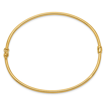 10K Yellow Gold Hinged Bangle Bracelet