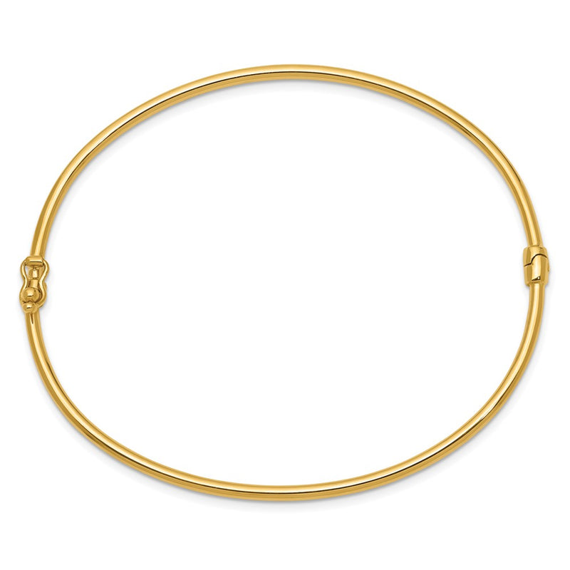 10K Yellow Gold Hinged Bangle Bracelet