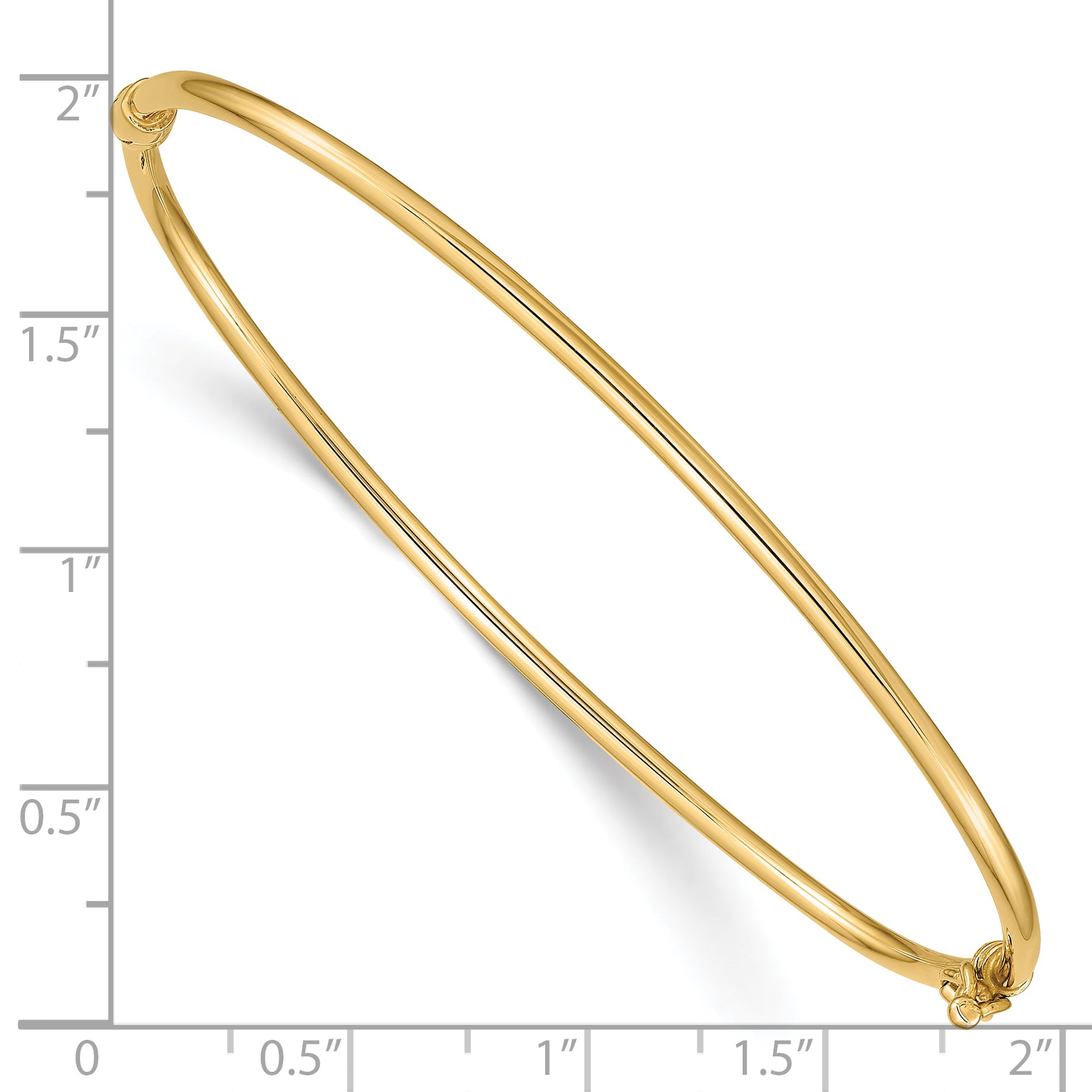 10K Yellow Gold Hinged Bangle Bracelet