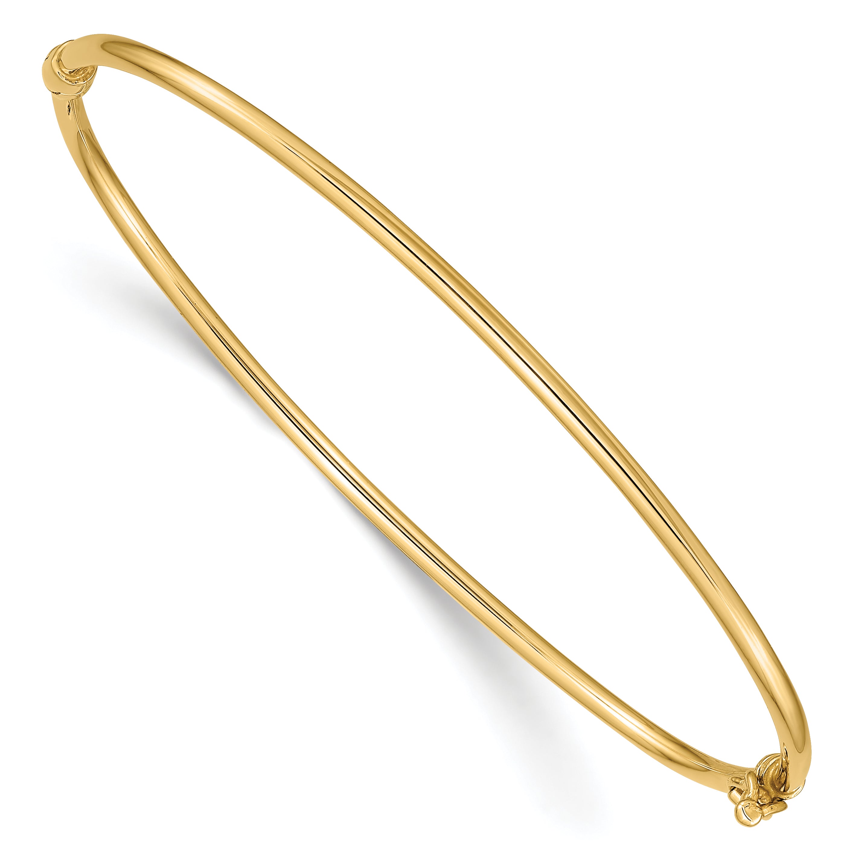 10K Yellow Gold Hinged Bangle Bracelet