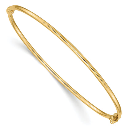 10K Yellow Gold Hinged Bangle Bracelet