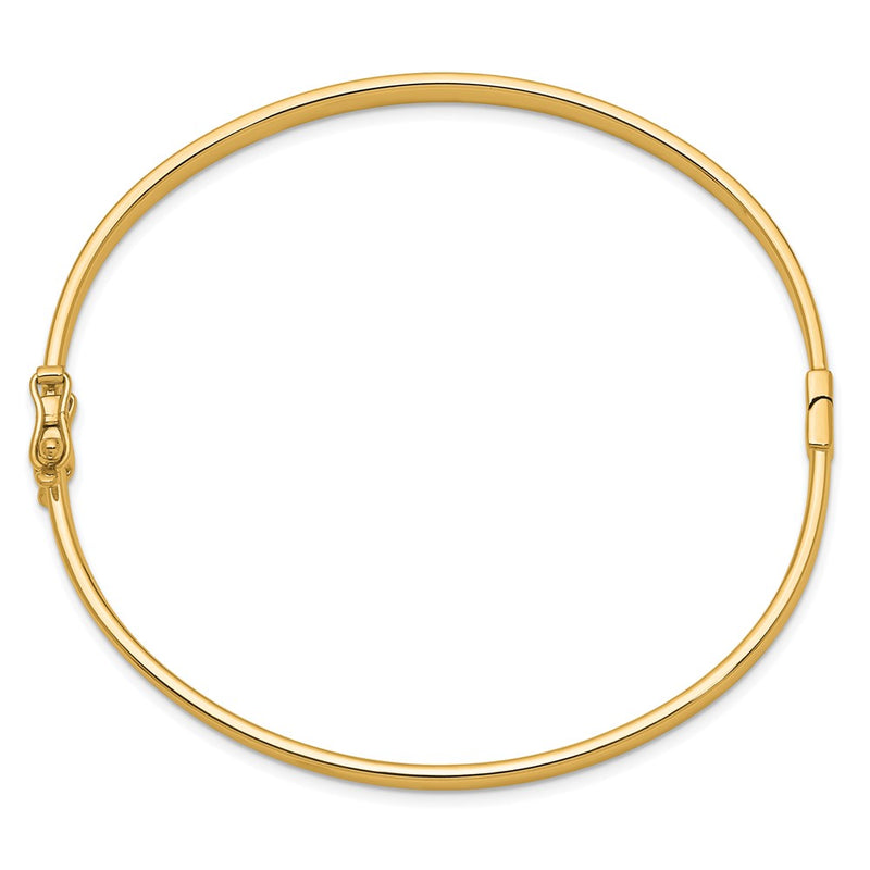 10K Yellow Gold 4mm Hinged Bangle