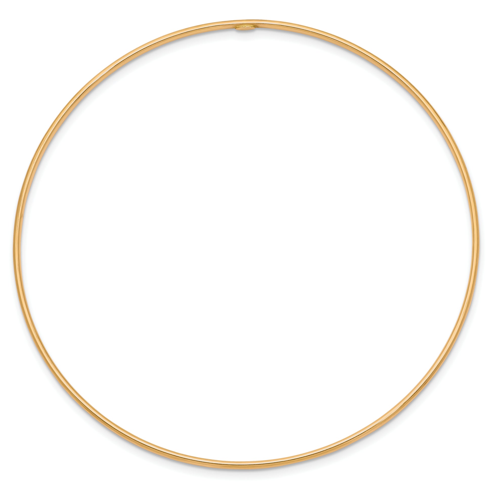 10K Yellow Gold 1.5mm Polished Slip-On Bangle Bracelet
