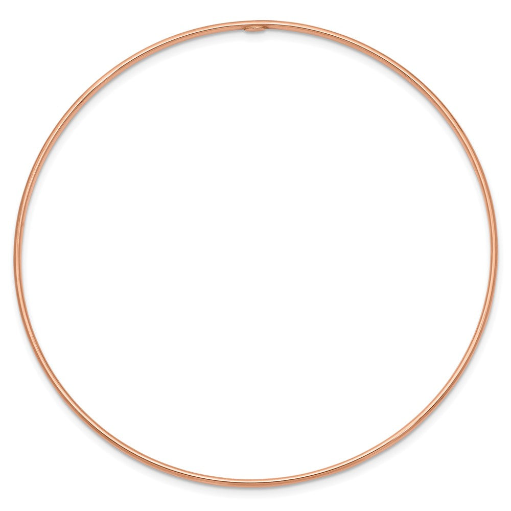 10K Rose Gold 1.5mm Polished Slip-On Bangle Bracelet