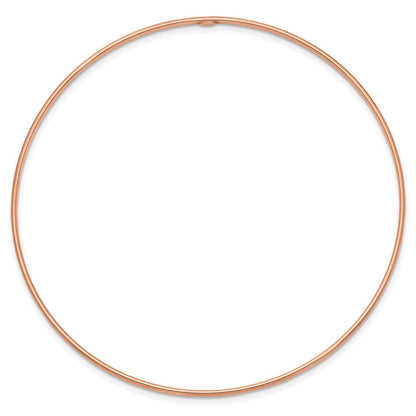 10K Rose Gold 1.5mm Polished Slip-On Bangle Bracelet