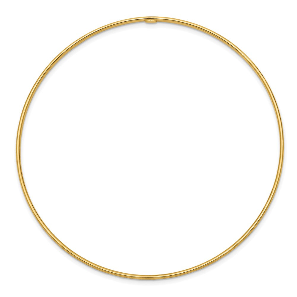 10K Yellow Gold 1.5mm Diamond-Cut Slip-On Bangle Bracelet