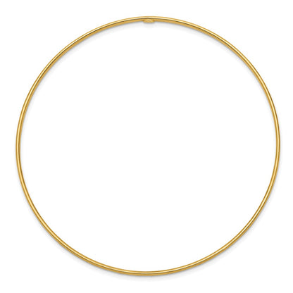10K Yellow Gold 1.5mm Diamond-Cut Slip-On Bangle Bracelet