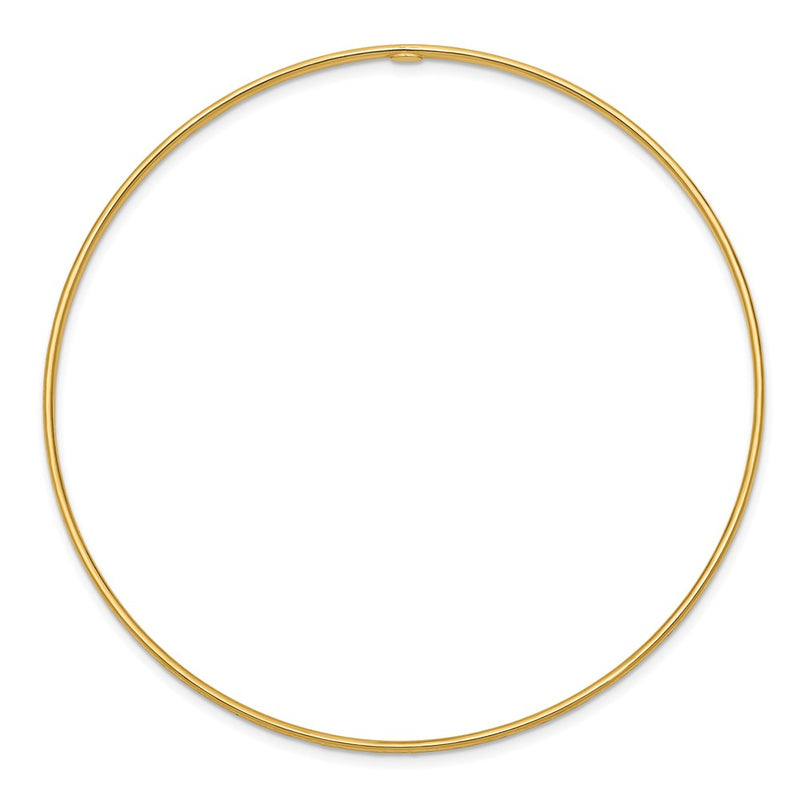 10K Yellow Gold 1.5mm Diamond-Cut Slip-On Bangle Bracelet