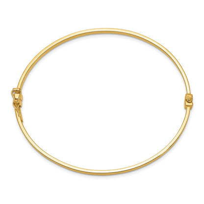 10K Yellow Gold Polished Hinged Bangle Bracelet