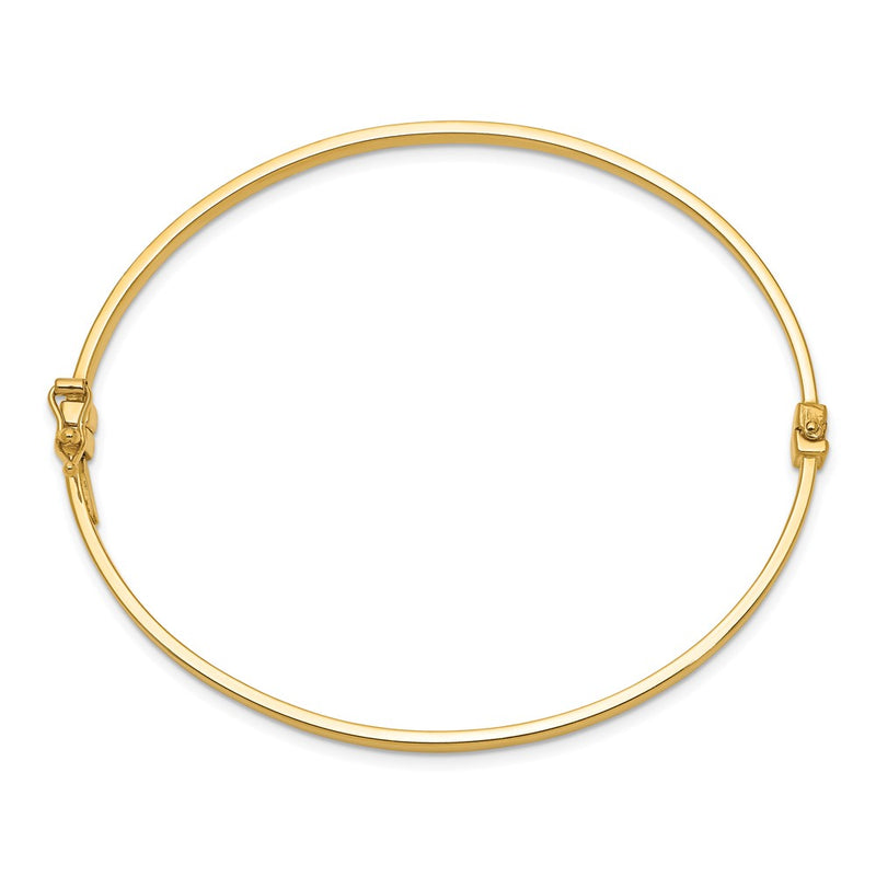 10K Yellow Gold Polished Hinged Bangle Bracelet