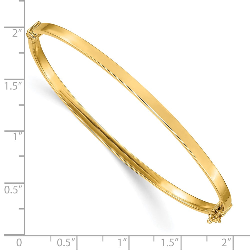 10K Yellow Gold Polished Hinged Bangle Bracelet