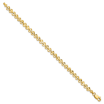 10K Yellow Gold Heart Bracelet