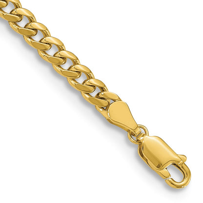 10K Yellow Gold 4.25mm Solid Miami Cuban Chain Anklet