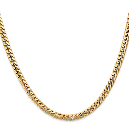 10K Yellow Gold 10K 4.3mm Solid Miami Cuban Chain