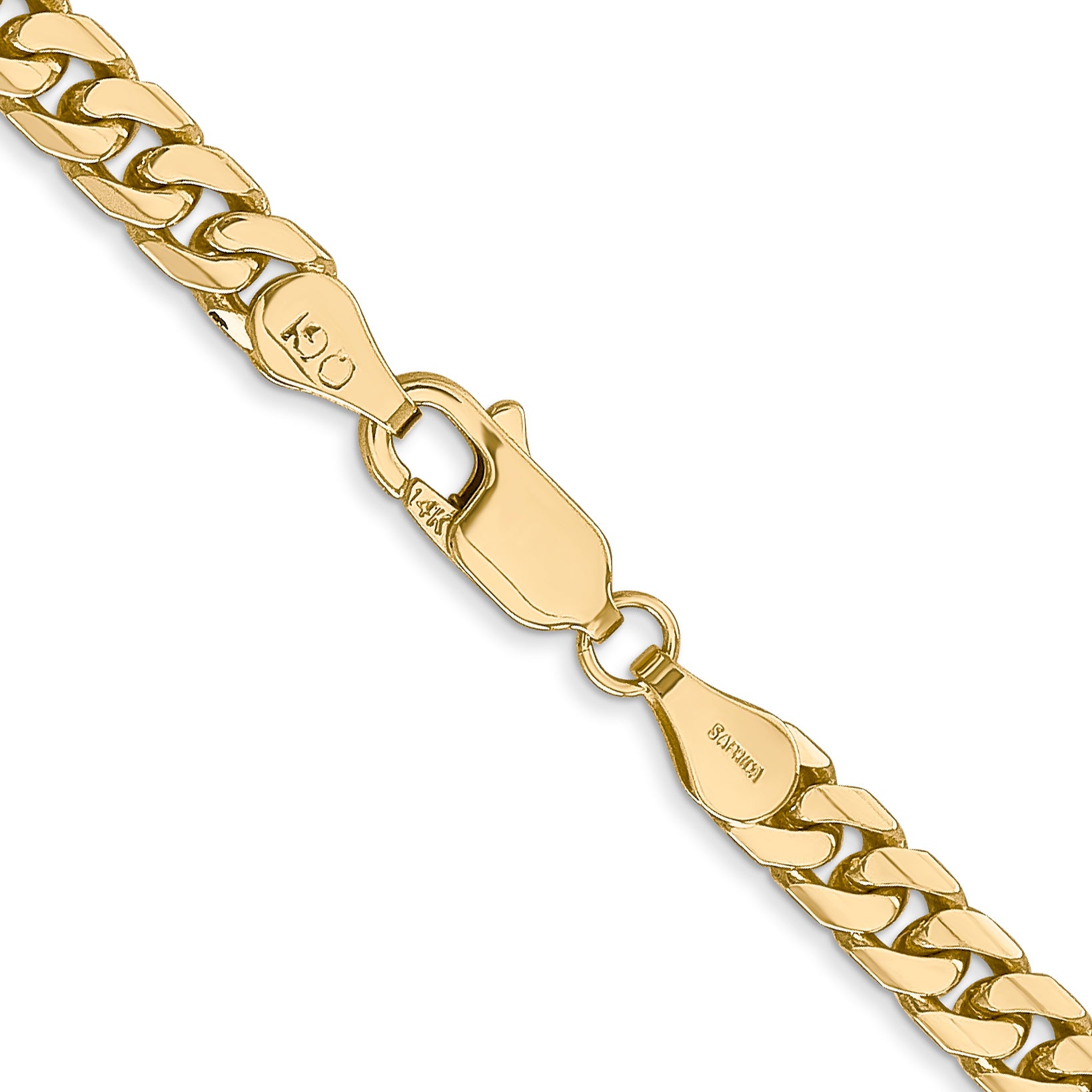 10K Yellow Gold 10K 4.3mm Solid Miami Cuban Chain