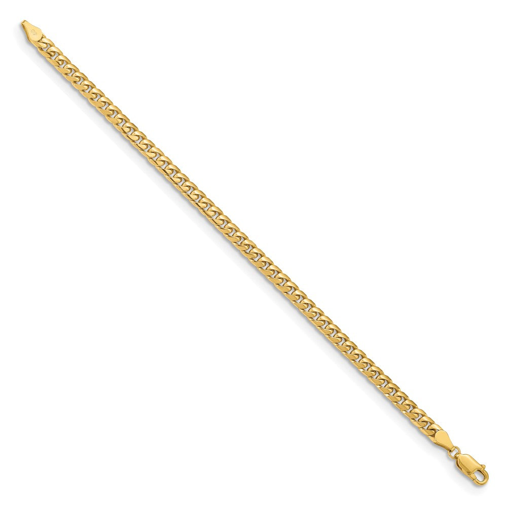 10K Yellow Gold 4.3mm Solid Miami Cuban Chain Bracelet