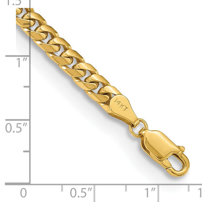 10K Yellow Gold 4.3mm Solid Miami Cuban Chain Bracelet