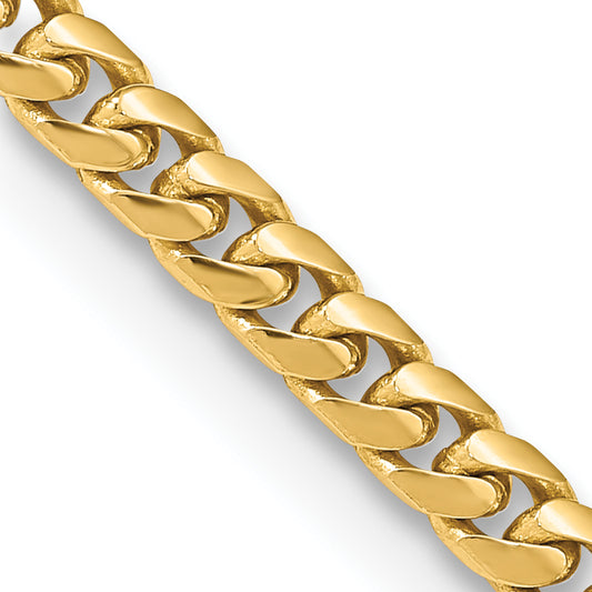 10K Yellow Gold 10K 4.3mm Solid Miami Cuban Chain