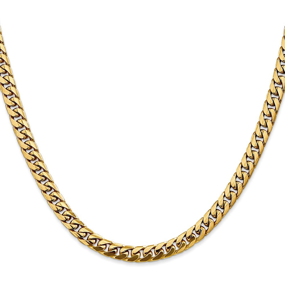 10K Yellow Gold 5mm Solid Miami Cuban Chain Necklace