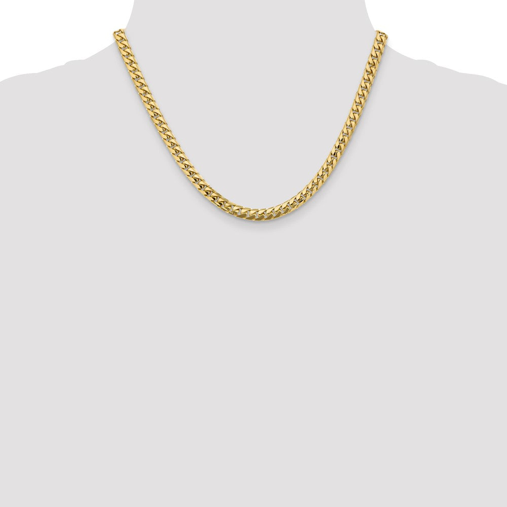 10K Yellow Gold 5.5mm Solid Miami Cuban Chain Necklace