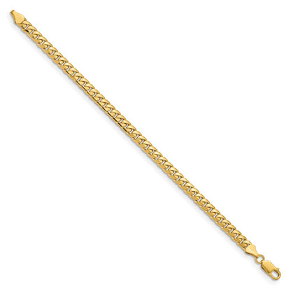 10K Yellow Gold 5.5mm Solid Miami Cuban Chain Bracelet