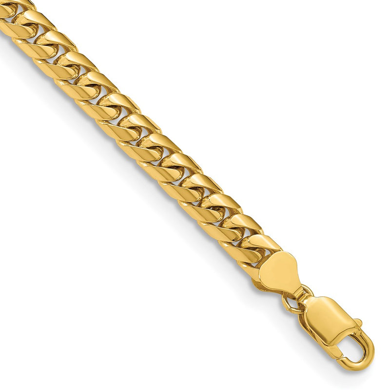 9 Inch 10K Yellow Gold 10K 6.75mm Solid Miami Cuban Chain Bracelet
