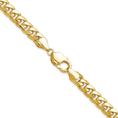 10K Yellow Gold 8.0mm Solid Miami Cuban Chain Necklace